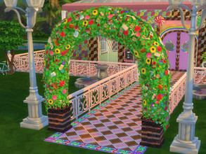 Sims 4 — Romantic Candy Garden Arch by Reitanna — You must have "Romantic Garden" for this to work. Tis an arch