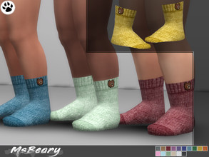 Sims 4 — Toddler Woven Bear Socks by MsBeary — Enjoy these little socks! 16 COLORS