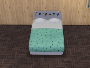 Sims 4 — Friends double bed by Aldaria — Friends double bed