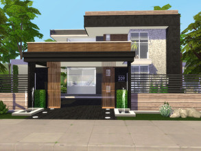Sims 4 — Nikita by Suzz86 — Modern Home featuring kitchen,dining area with bar,and livingroom. 2 Bedroom 2 Bathroom 2