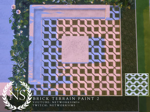 Sims 4 — Brick Terrain II - Networksims by networksims — A terrain paint of latticed stonework atop grass.