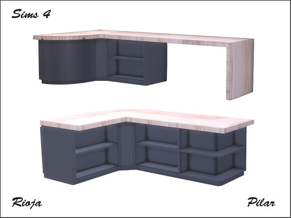 Sims 4 — Rioja CounterIsla by Pilar — Rioja CounterIsla