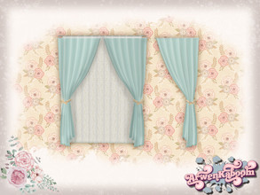 Sims 4 — S.H.Abby - Curtain Right by ArwenKaboom — A base game curtain in 5 recolors. You can find all items by searching