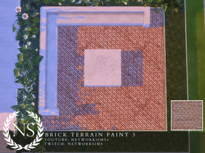 Sims 4 — Brick Terrain III - Networksims by networksims — A terrain of small brown bricks.