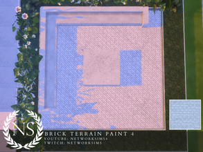 Sims 4 — Brick Terrain IV - Networksims by networksims — A terrain of small white bricks.