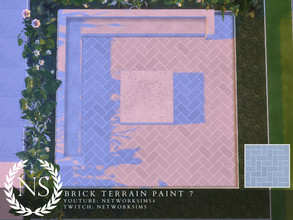 Sims 4 — Brick Terrain VII - Networksims by networksims — A terrain of white interlocking bricks.