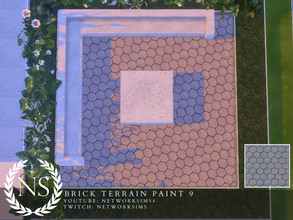 Sims 4 — Brick Terrain IX - Networksims by networksims — A terrain of small hexagonal bricks.