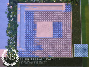 Sims 4 — Brick Terrain X - Networksims by networksims — A terrain of small, grungy bricks.