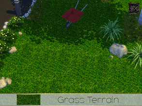 Sims 4 — Grass Terrain by theeaax — Beautiful realistic green grass texture NOTE: The color swatch/thumbnail for this cc