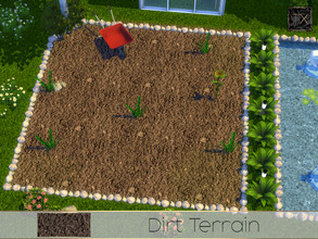 Sims 4 — Dirt Terrain by theeaax — Realistic looking dirt texture NOTE: The color swatch/thumbnail for this cc looks