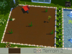 Sims 4 — Dirt Terrain 2 by theeaax — Realistic looking dirt texture NOTE: The color swatch/thumbnail for this cc looks