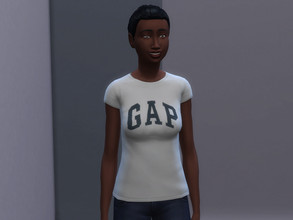 Sims 4 — GAP t-shirt for women by Aldaria — GAP t-shirt for women