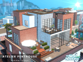 Sims 4 — Atelier - Artists Penthouse  by Summerr_Plays — This penthouse in San Myshuno Art's District is perfect for a