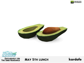 Sims 4 — kardofe_May 5th lunch_Avocado by kardofe — Avocado, cut in half, decorative 