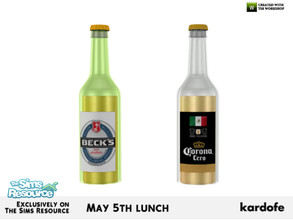 Sims 4 — kardofe_May 5th lunch_Beer bottle by kardofe — Bottle of non-alcoholic beer, in two different options 