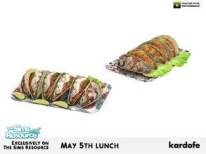 Sims 4 — kardofe_May 5th lunch_Tacos by kardofe — Taco tray, decorative, in two different options 