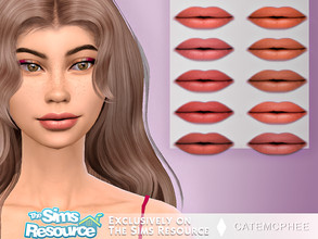 Sims 4 — LS-09 / Ellie Lipgloss by catemcphee — - 10 swatches - works with sliders - enjoy!! 