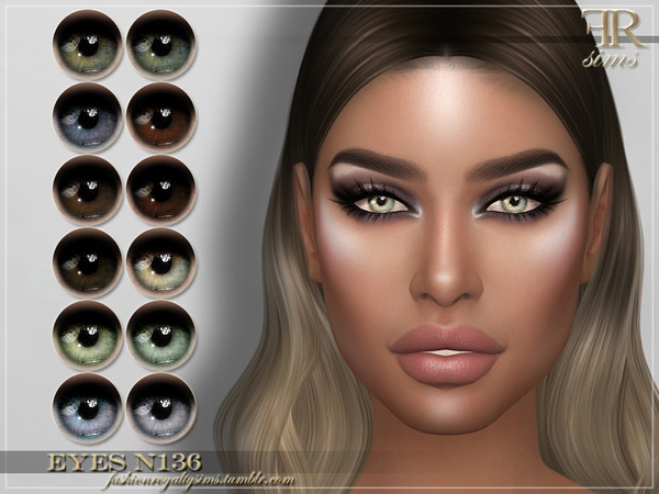 Sims 4 — Eyes N136 by FashionRoyaltySims — Standalone Custom thumbnail All ages and genders 12 color options HQ texture