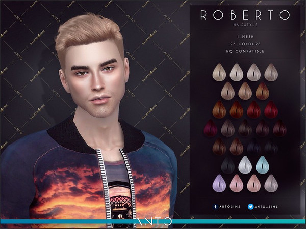 Sims 4 — Anto - Roberto (Patreon) by Anto — Short male hairstyle. FOr more hairs visit my patreon!