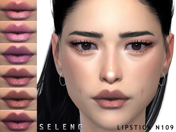 Sims 4 — Lipstick N109 by Seleng — Teen to Elder Female 12 colours Custom Thumbnail HQ mod compatible The picture was