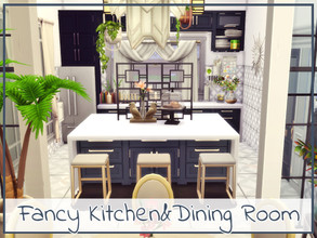 Sims 4 — Fancy Kitchen&Dining Room by simmer_adelaina — ---PLEASE ENABLE MOO BEFORE PLACING IT--- Hello everyone! I