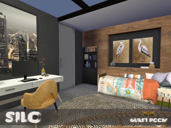 Sims 4 — Silo - Guest room by fredbrenny — The house has two guestrooms. This one is used by either Brant for being a