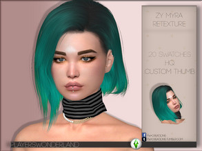 Sims 4 — _ZY Myra Hair Retexture *MESH NEEDED* by PlayersWonderland — .20 Swatches .HQ .Custom thumbnail You NEED this