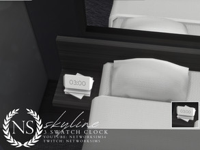 Sims 4 — Skyline Clock - Networksims by networksims — A modern table clock in 3 colour swatches.