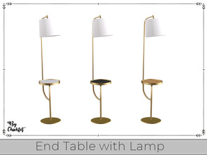 Sims 4 — Refined Living End Table with Lamp by Chicklet — Modern meets classic in this beautiful and elegant living room.