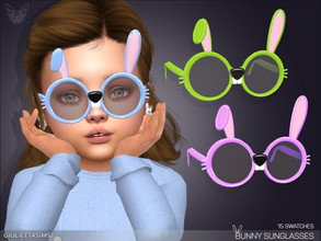 Sims 4 — Bunny Sunglasses For Toddlers by feyona — Cute bunny-shaped sunglasses for your toddlers. * 15 swatches * Base