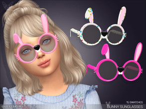 Sims 4 — Bunny Sunglasses For Kids by feyona — * 15 swatches * Base game compatible, feminine style choice, disallowed