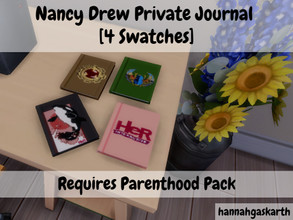 Sims 4 — Nancy Drew Private Journal [Requires Parenthood Pack] by hannahgaskarth2 — A Nancy Drew inspired Private Journal