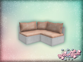Sims 4 — Pure Morning - Sofa Corner White Base by ArwenKaboom — Base game sectional sofa part in 5 recolors. This objects