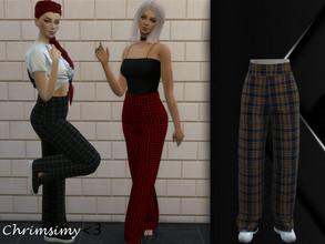 Sims 4 — Straight Pants by chrimsimy — -female pants -16 swatches -custom thumbnail -all LODs -hq compatible Hope you