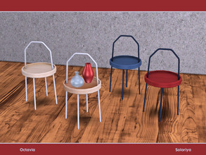 Sims 4 — Octavia. Coffee Table, v1 by soloriya — Round coffee table. Part of Octavia set. 4 color variations. Category: