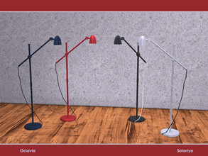 Sims 4 — Octavia. Floor Light by soloriya — Modern floor light. Part of Octavia set. 4 color variations. Category: Lights