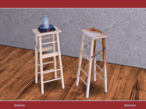 Sims 4 — Octavia. Ladder by soloriya — Ladder with slots for decorative items. Part of Octavia set. 2 color variations.