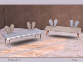 Sims 4 — Phoebe Part Two. Loveseat by soloriya — Wooden loveseat. Part of Phoebe Part Two set. 2 color variations.