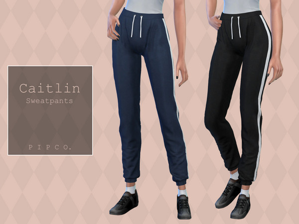 Sims 4 — Caitlin Sweatpants. by Pipco — Comfy sweatpants in 29 colors. Base Game Compatible New Mesh All Lods Specular