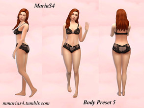 Sims 4 — MariaS4 Curvy Body Preset 5 by MMariaS4 — A curvy body preset with thick thighs and round hips For Female Sims