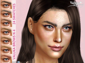 Sims 4 — Brows N4 by Valuka — 24 colours. You can find it in brows. Thumbnail for identification. HQ compatible.