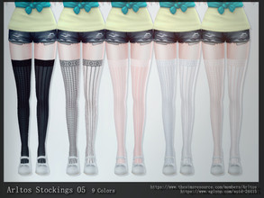 Sims 4 — Stockings 05 by Arltos — 11 colors. All genders. HQ compatible.