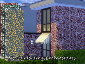 Sims 4 — MB-SolidSiding_BrokenStones by matomibotaki — MB-SolidSiding_BrokenStones, decorative broken stone wall in 4