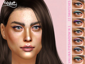Sims 4 — Eyeshadow N1 by Valuka — 22 colours CAS thumbnail Eyeshadow category HQ compatible
