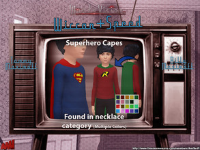 Sims 4 — Wiccan Cape by AmiSwift — Marvel Comics costumes based on the superhero television miniseries WandaVision.