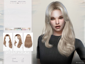 Sims 4 — WINGS-TO0426 by wingssims — Colors:36 All lods Compatible hats Hope you like it!