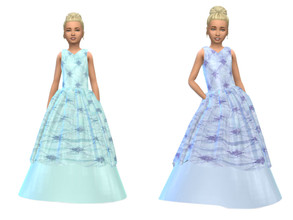 Sims 4 — KeyCamz Girl's Dress 0426 by ErinAOK — Girl's Formal/Party Dress 9 Swatches