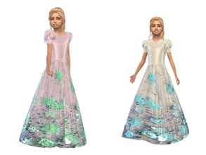 Sims 4 — KeyCamz Girl's Dress 0426 2 by ErinAOK — Girl's Formal/Party Dress 9 Swatches