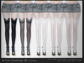 Sims 4 — Stockings 06 by Arltos — 6 colors. All genders. HQ compatible.