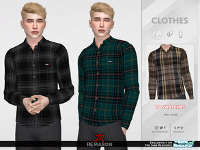 Sims 4 — ReMaron_M_FormalShirt03 by remaron — -15 Swatches available -Custom CAS thumbnail -Base Game compatible.